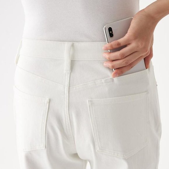 Muji Women's 4 Way Stretch Denim Boyfriend Fit - Size 26 - Picture 4 of 10